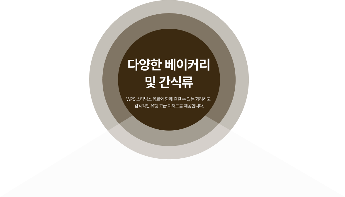베이커리 및 간식류 5종 음료와 함께 즐길 수 있는 화려하고 감각적인 유행 고급 디저트 제공합니다.